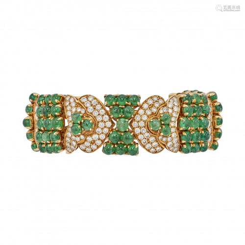 emerald and diamond bracelet