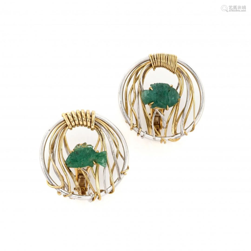 pair of emerald earrings, cirio