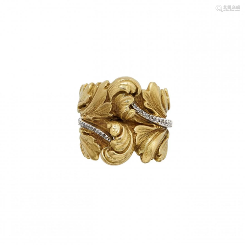 gold and diamond ring