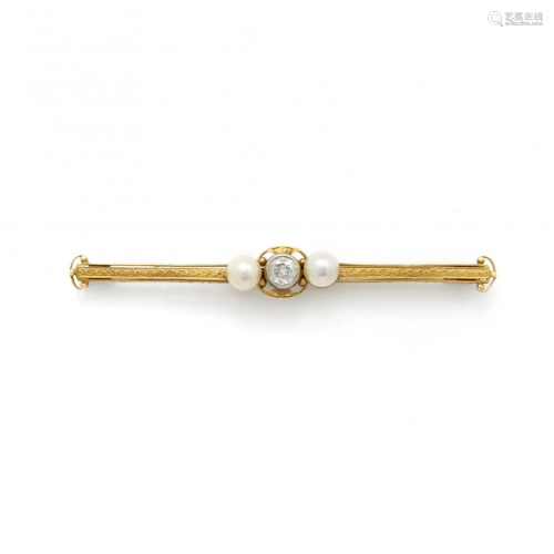 antique diamond and pearl brooch