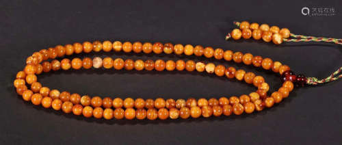 BEESWAX STRING NECKLACE WITH 108 BEADS