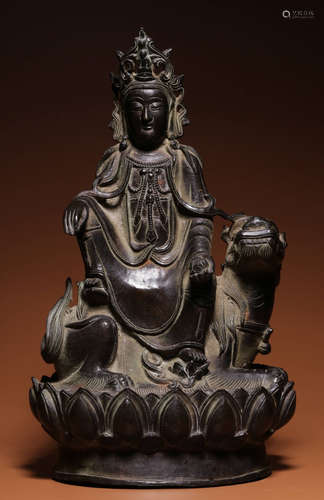 COPPER GUANYIN BUDDHA STATUE