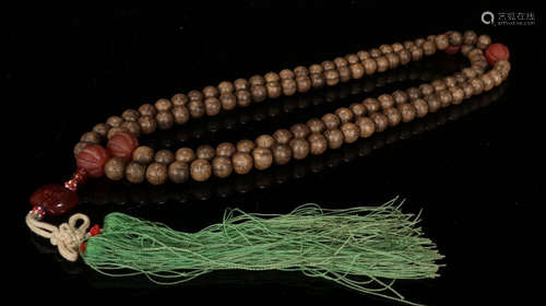 CHENXIANG WOOD STRING NECKLACE WITH 108 BEADS