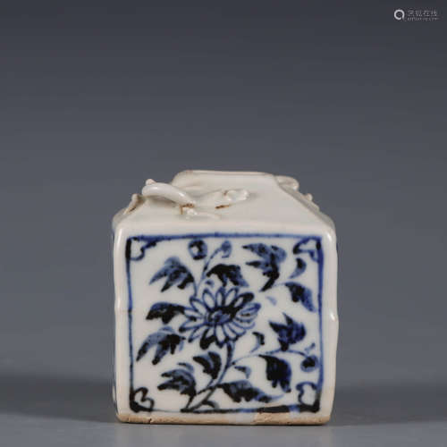 A Blue And White flowers waterpot