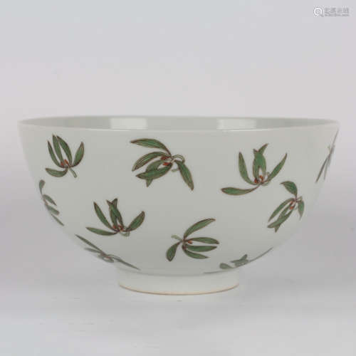 a famille rose flowers porcelain bowl