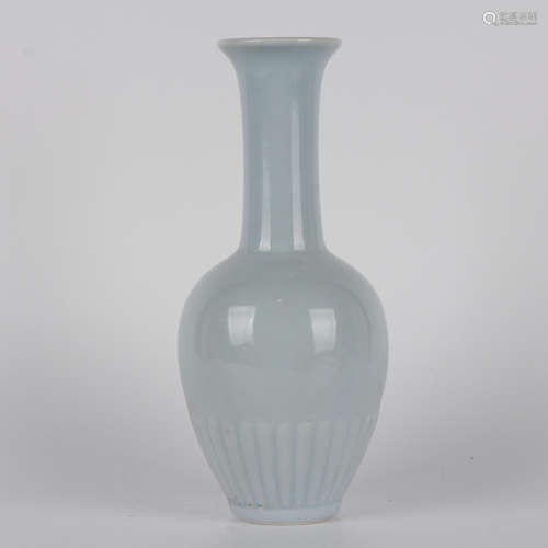 A celadon-glazed porcelain flask