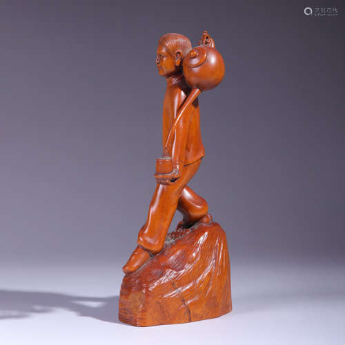 A boxwood figure ornament