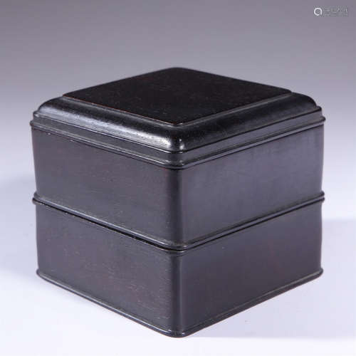 A sandalwood double layers box and cover