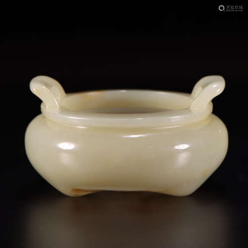 A hetian jade incense burner