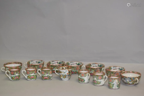 Group of 19-20th C. Chinese Porcelain Famille Rose