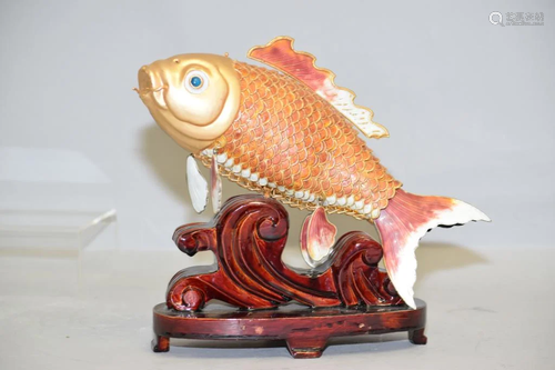 Chinese Enamel over Silver Carp