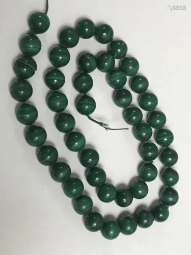 Group of Malachite Beads
