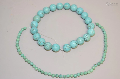Two Group of Chinese Turquoise Beads