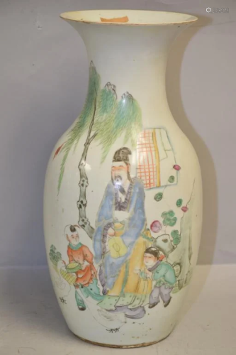 19-20th C. Chinese Porcelain Famille Verte Vase
