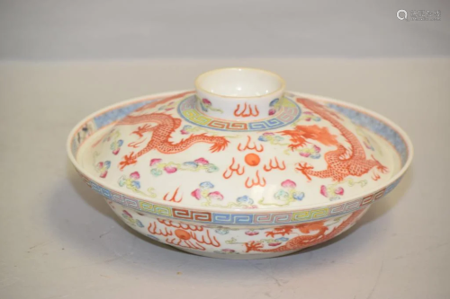 19-20th C. Chinese Porcelain Famille Rose Bowl
