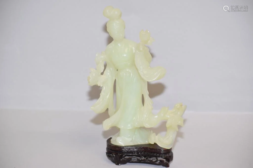 Chinese Jade Carved Maiden