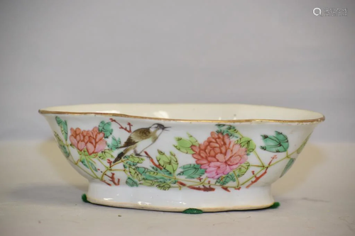 19th C. Chinese Porcelain Famille Verte Bowl, Zhang