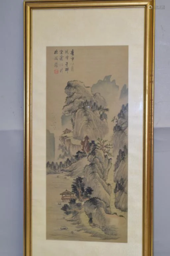19-20th C. Chinese Landscape Water Painting