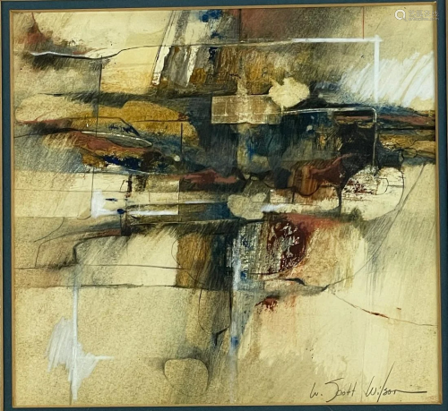 W. Scott Wilson Framed Abstract Pastel