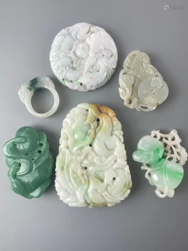 A Selection of Jadeite and Jade Chinese Carvings