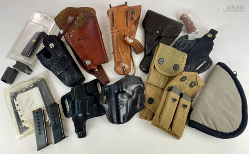 Collection of Gun Holsters and Accoutrements