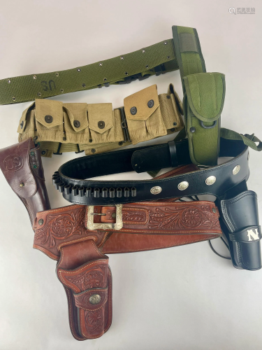 Collection of Four Gun Holsters and Belts