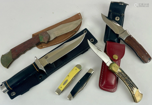Group of SOG, Buck, and Other Knives
