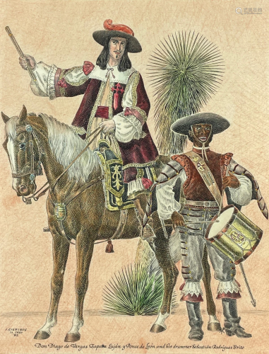 Fine Jose Cisneros Historical Watercolor