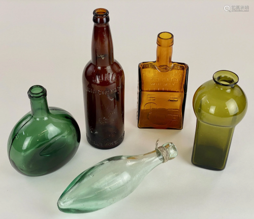 Assortment of 19th Century Glass Bottles