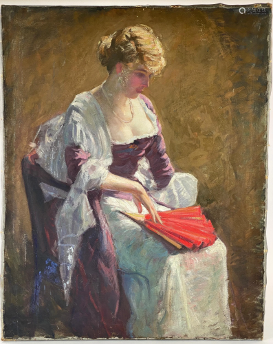 Impressionist Portrait of Woman, Weis Attribution