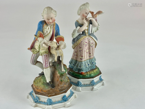 Pair of Fine Continental Porcelain Figural Groups