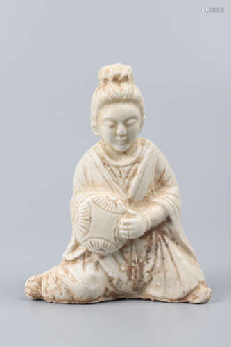 Chinese White Glazed Porcelain Figures