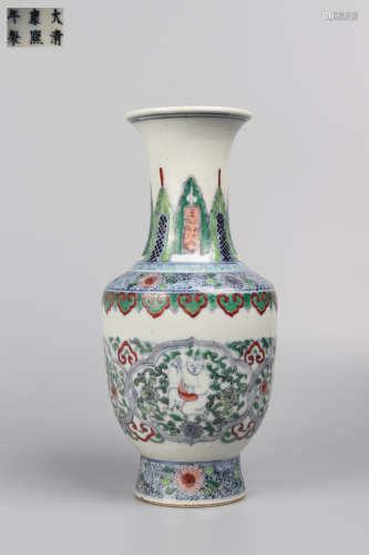 Chinese Dou Cai Porcelain Bottle