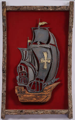 LARGE SPANISH GALLEON SCULPTURE