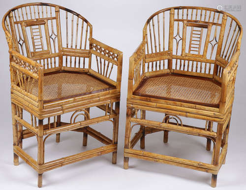 CHINESE EXPORT BAMBOO CHAIRS