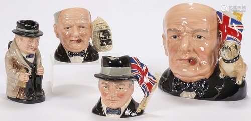 FOUR ROYAL DOULTON WINSTON CHURCHILL PIECES