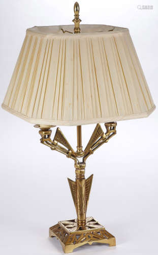 ART DECO BRASS TABLE LAMP