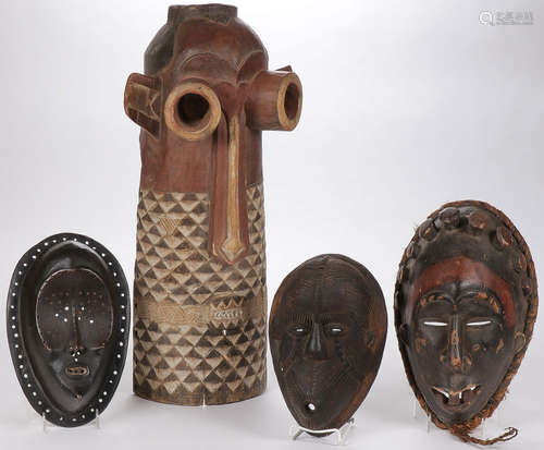 FOUR AFRICAN MASKS