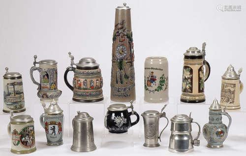 14 BEER STEINS