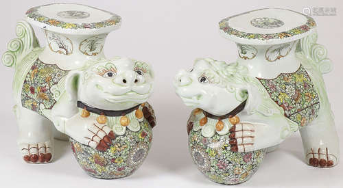 CHINESE FIGURAL GARDEN STOOLS