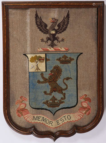 VINTAGE EMBROIDERED COAT OF ARMS