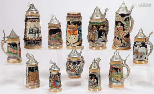 12 BEER STEINS