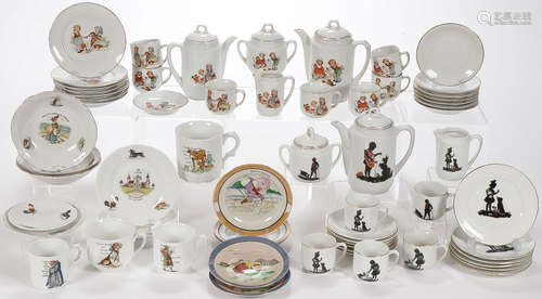 VINTAGE GERMAN PORCELAIN CHILD'S TEA SETS