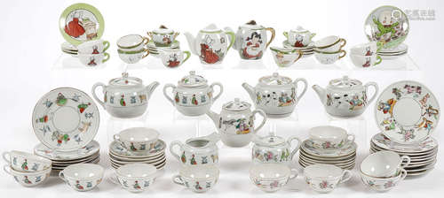 FOUR VINTAGE JAPANESE CHILDREN'S TEA SETS