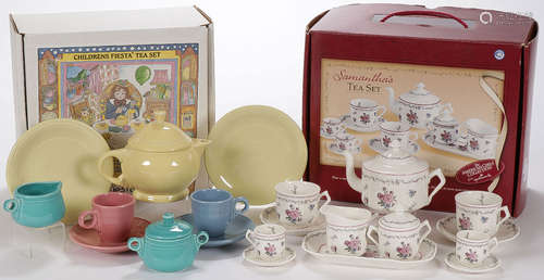 TWO CHILDREN'S TEA SETS