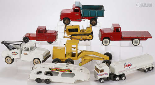 SEVEN PRESSED STEEL TOYS