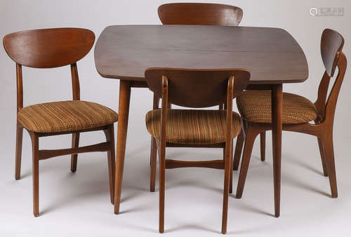 DANISH MODERN STYLE CHAIRS & TABLE