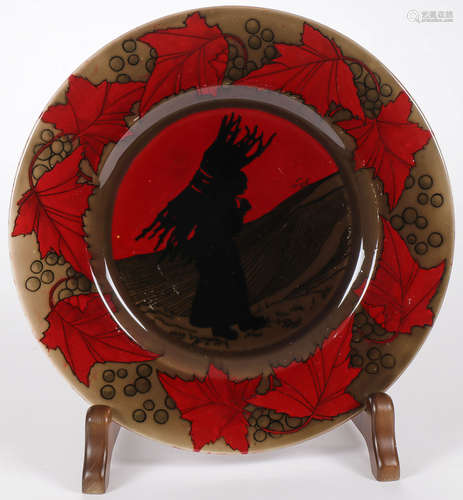 A ROYAL DOULTON FLAMBE CHARGER