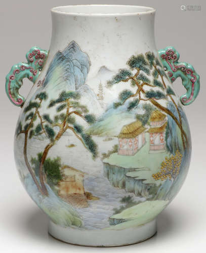 CHINESE PORCELAIN HU VASE