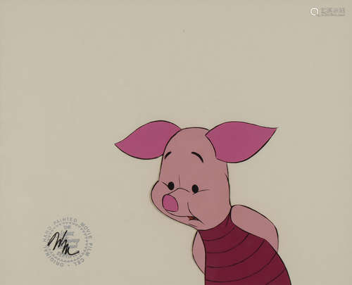 TWO DISNEY PRODUCTION CELS PIGLET